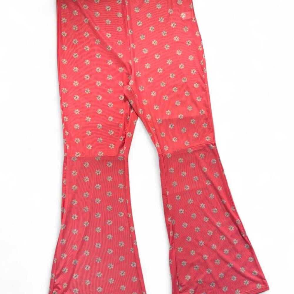 Sheer Women's Pink Floral Trousers